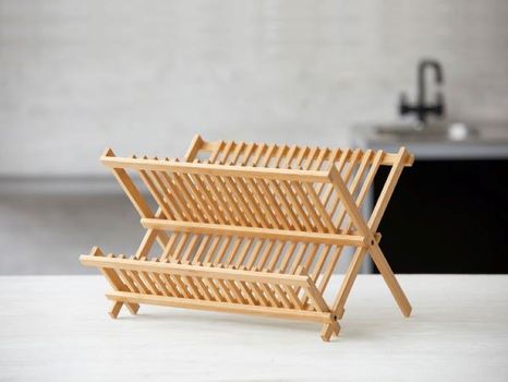 Funktion Oppvaskstativ Bambus sammenleggbart 42x35cm