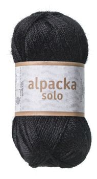 Järbo Garn Alpacka Solo Licorise-Black 29108, 50g