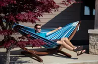 Vivere Hengekøye+Trestativ Blue-Lagoon Dobbel (540-C8SPCT-34)