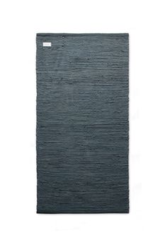 Rug Solid Teppe Bomull Stålgrå 75x200cm (628-20303)