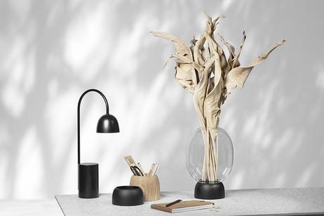 ChiCura Morchella Vase Sort-Klar Ø18xH27 (537-CB-1010/BC)