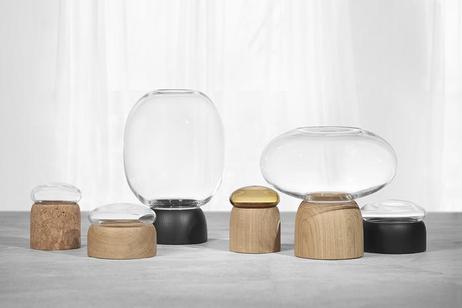 ChiCura Morchella Vase Sort-Klar Ø18xH27 (537-CB-1010/BC)