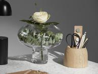 ChiCura Porcini Vase Sort-Klar Ø24xH22 (537-CB-1011/BC)