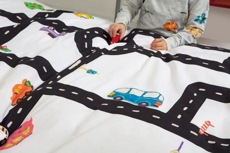 SNURK Sengesett Bilbane trafikk bomull (501-snurk-trafikk_)