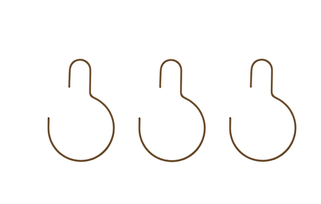 House Doctor Kleshenger Wire Rund Brun_3stk