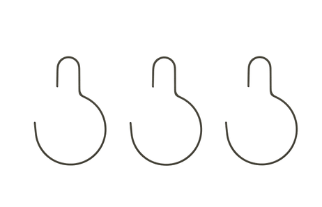 House Doctor Kleshenger Wire Rund MørkGrå_3stk