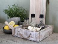 Chic Antique Trekasse Mursteinsform Unika Lys-Antikk_Firkantet (529-41454-01)