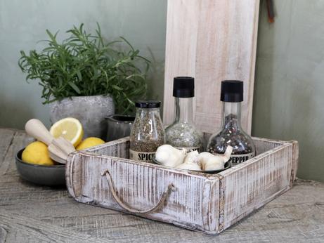 Chic Antique Trekasse Mursteinsform Unika Lys-Antikk_Firkantet