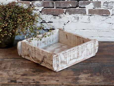 Chic Antique Trekasse Mursteinsform Unika Lys-Antikk_Firkantet (529-41454-01)