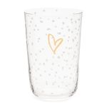 Riviera Maison Dots&Stripes Glass Heart H12.5cm (443-489720)