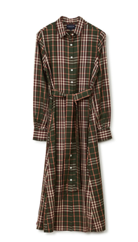 Lexington Lexington Skjortekjole Kaitlyn L Grønn-rutet lyocell ( 588-22131302)