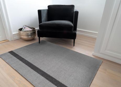 Tica Copenhagen Gulvmatte Stripe LysGrå-Grå 90x130 (424-101214)