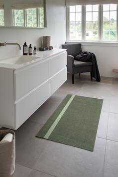 Tica Copenhagen Gulvmatte Stripe Grønn-LysGrønn 67x120 (424-101202)