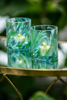 Magnor Glassverk Swirl Drikkeglass-Lykt Grønn 90mm (655-201651)