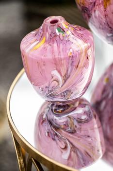 Magnor Glassverk Unik Rosa Skulptur-Vase 170mm (655-201010)