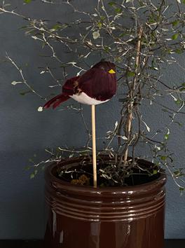 UND Småfugl på pinne Rød (201-15406)