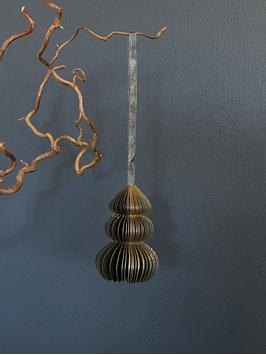 UND Ornament Papir Grønnglitter 8cm