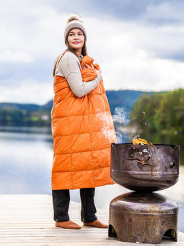 Norsk Dun Out&About Dunpledd Orange (479-114998)