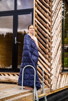 Norsk Dun Out&About Dunpledd Blå