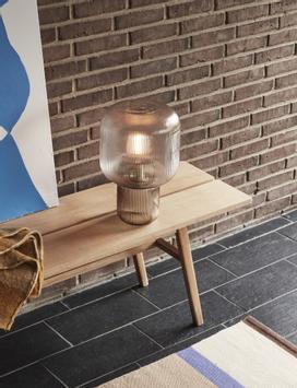 Hübsch Bordlampe Glass Smoked (507-991206)