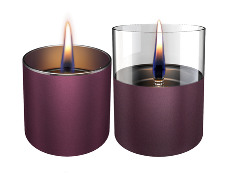 Tenderflame Lykt Lilly 8+10cm 2pk_Wine (513-600194)