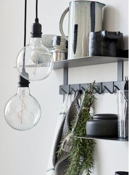 House Doctor Coso Batterilampe Sort (Timer-funksjon)