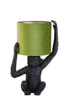 Light & Living Bordlampe Monkey Sort Oliven (273-1869512)