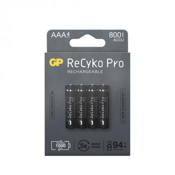 GP ReCyko-Pro AAA-batteri Oppladbar 4pk (338-201221)