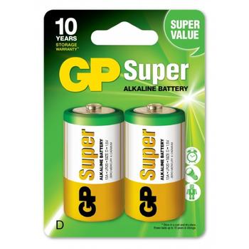 GP Super D-batteri LR20 2pk (338-5501)