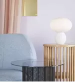 Hübsch Bordlampe Kumu Hvit H28cm (507-991107)