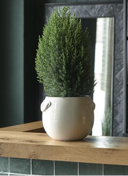 Riviera Maison Yorkville Blomsterkrukke Hvit Ø25xH25