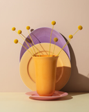 Lyngby Rhombe Color Vase Ø13, 5xH20_Gul (521-201922)