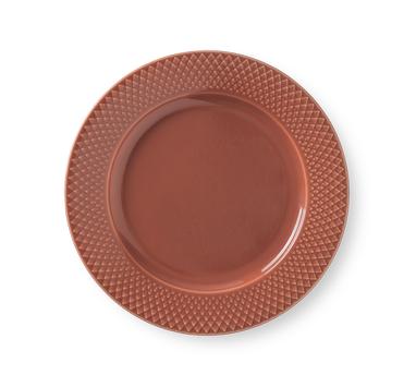 Lyngby Rhombe Color Lunsjtallerken Ø23cm_Terracotta
