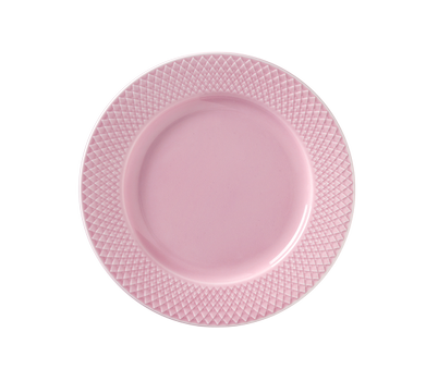 Lyngby Rhombe Color Lunsjtallerken Ø21cm_Rosa