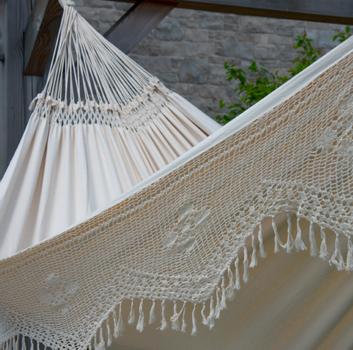 Vivere Hengekøye Dobbel brasiliansk bomull offwhite (540-BRAZ600)