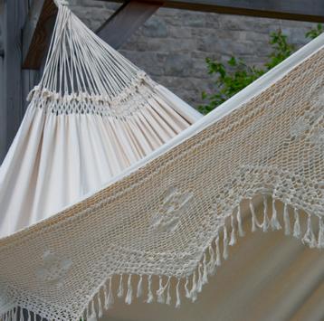 Vivere Hengekøye Dobbel brasiliansk bomull offwhite