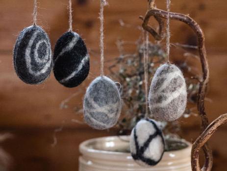 UND Easter Påske Ull Egg Rullestein 5stk (636-15500)