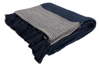 Rebell Pledd bomull 130x180cm blå (479-116085)