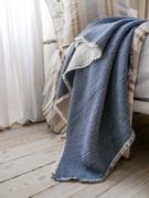 Elvang  Thyme Bomullspledd Blue 130x180cm