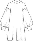 Gomaye Blondekjole med ballongermer s36 (675-28780-2050-90)