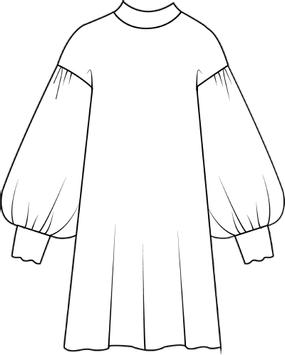 Gomaye Blondekjole med ballongermer s36 (675-28780-2050-90)