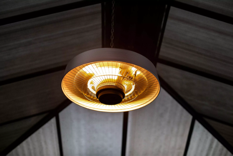 TUNDRA Terrassevarmer Infrarød Takhengt Sølv 2000W (TUNDRA-1024)