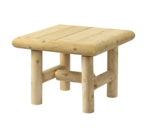 Westport Chair Company Lakewood Log Kaffebord Hvit sedertre, 60cm