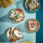 Spode Creatures of Curiosity Tekopp og Skål Hvit-Leopard (645-CRCWL8818-XG)