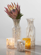 Magnor Glassverk Swirl Karaffel-Vase Hvit H20cm