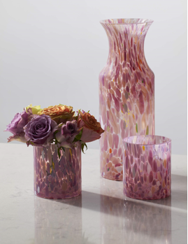 Magnor Glassverk Swirl Karaffel-Vase Rosa H20cm (655-201660)