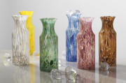 Magnor Glassverk Swirl Karaffel-Vase Rosa H20cm (655-201660)