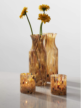 Magnor Glassverk Swirl Karaffel-Vase Brun H20cm (655-201664)