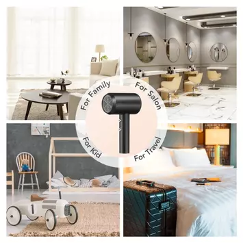 Zhibai Hårføner HL321 Anti-statisk,  Svart (HL321-BK)