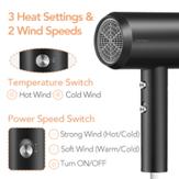 Zhibai Hårføner HL321 Anti-statisk,  Svart (HL321-BK)